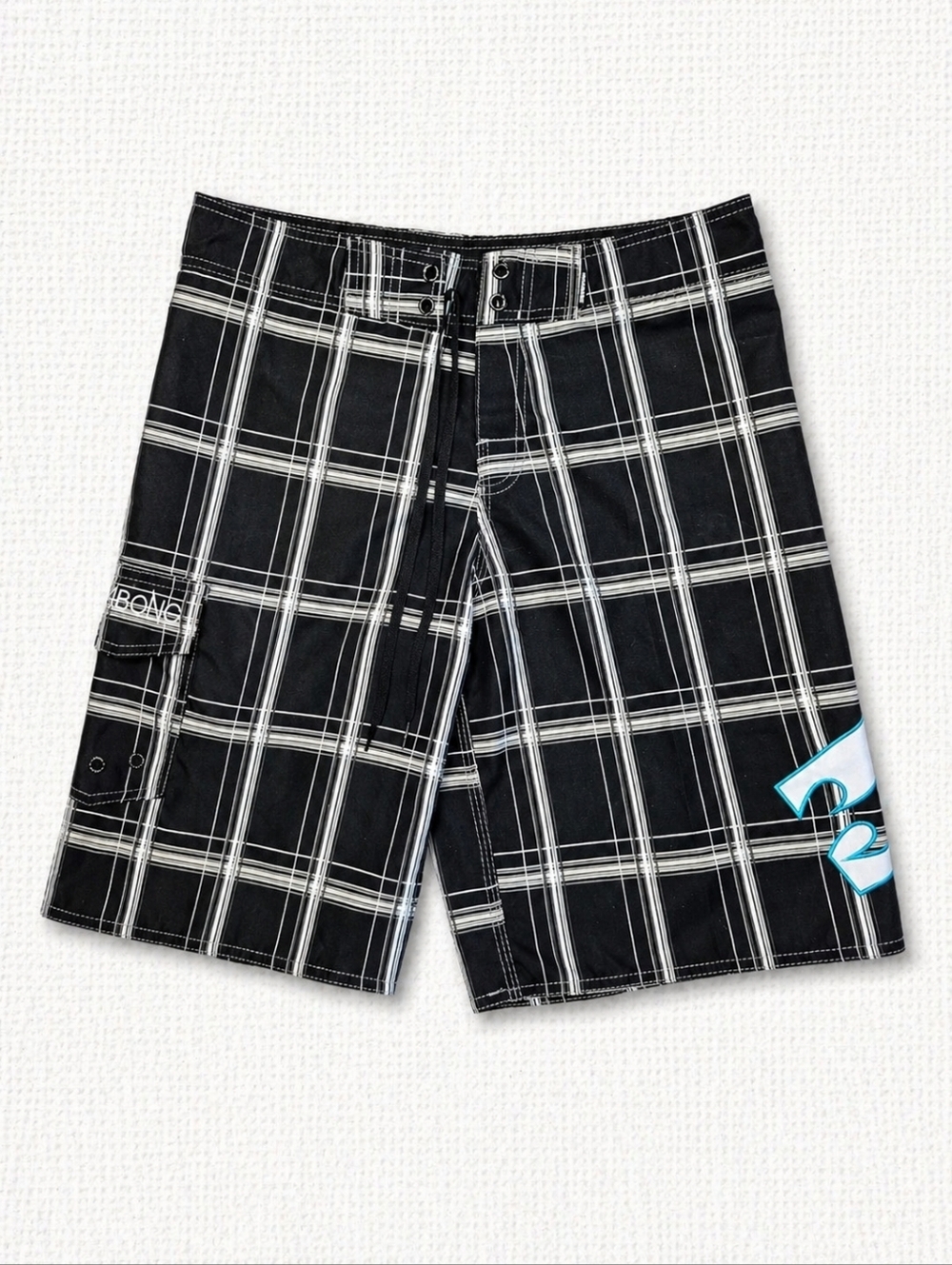 Billabong Plaid Board Shorts Mens 32 Surf Swim Y2K Skater Beach NWOT